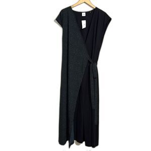 NWT CAbi Polka Dot Panel Sleeveless Maxi Wrap Dress size XL Events Party Classic